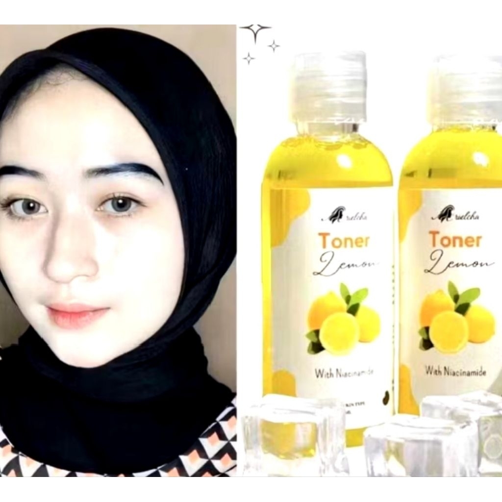 Toner Pelicin wajah Ekstrak lemon glowing toner lemon 100% original