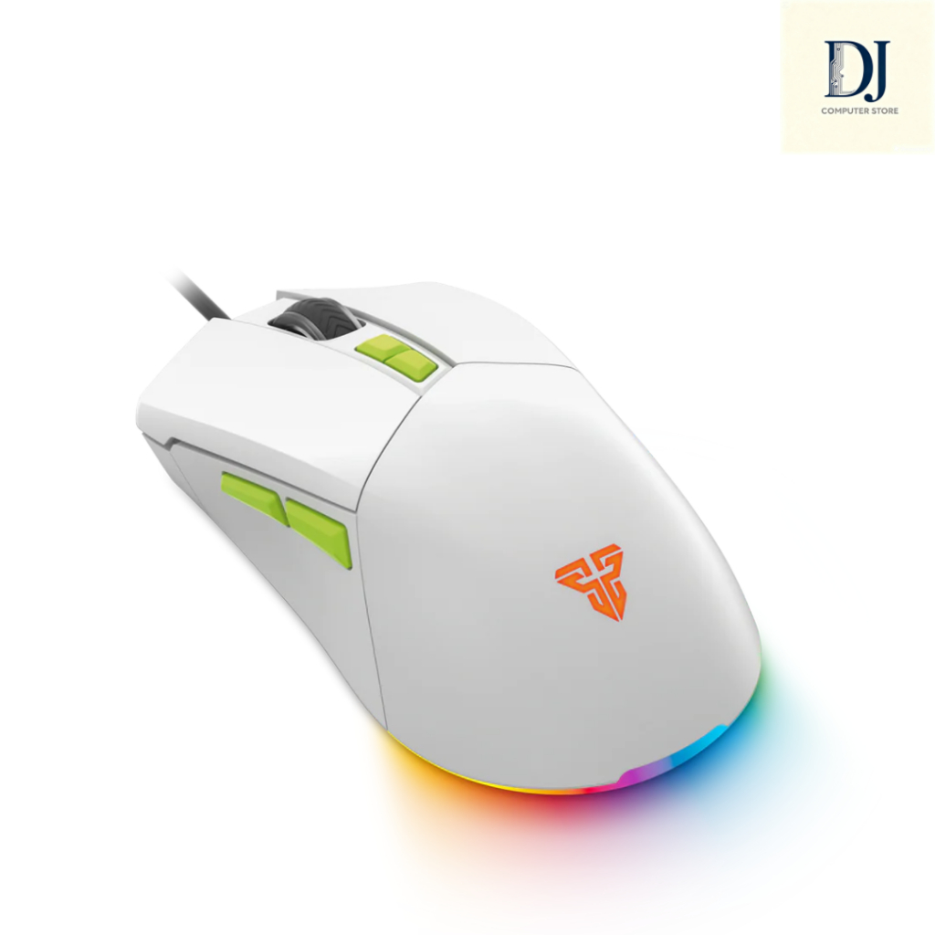 Fantech Phantom II VX6 Gaming Mouse Macro RGB DPI Adjustable Mouse Gaming Kabel USB White Black Ergo
