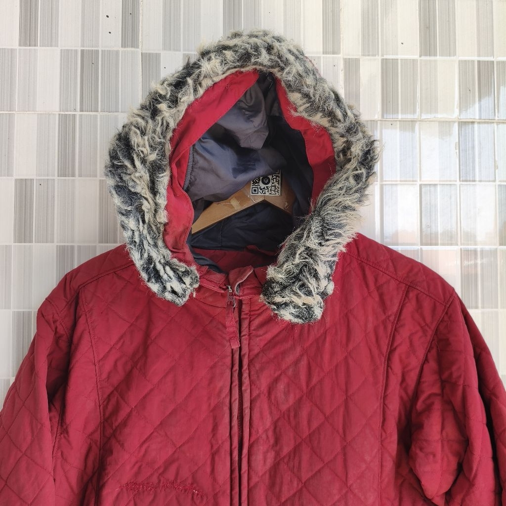 1506. HOODIE ZIIP COLUMBIA WARNA MERAH SIZE L  PRELOVED