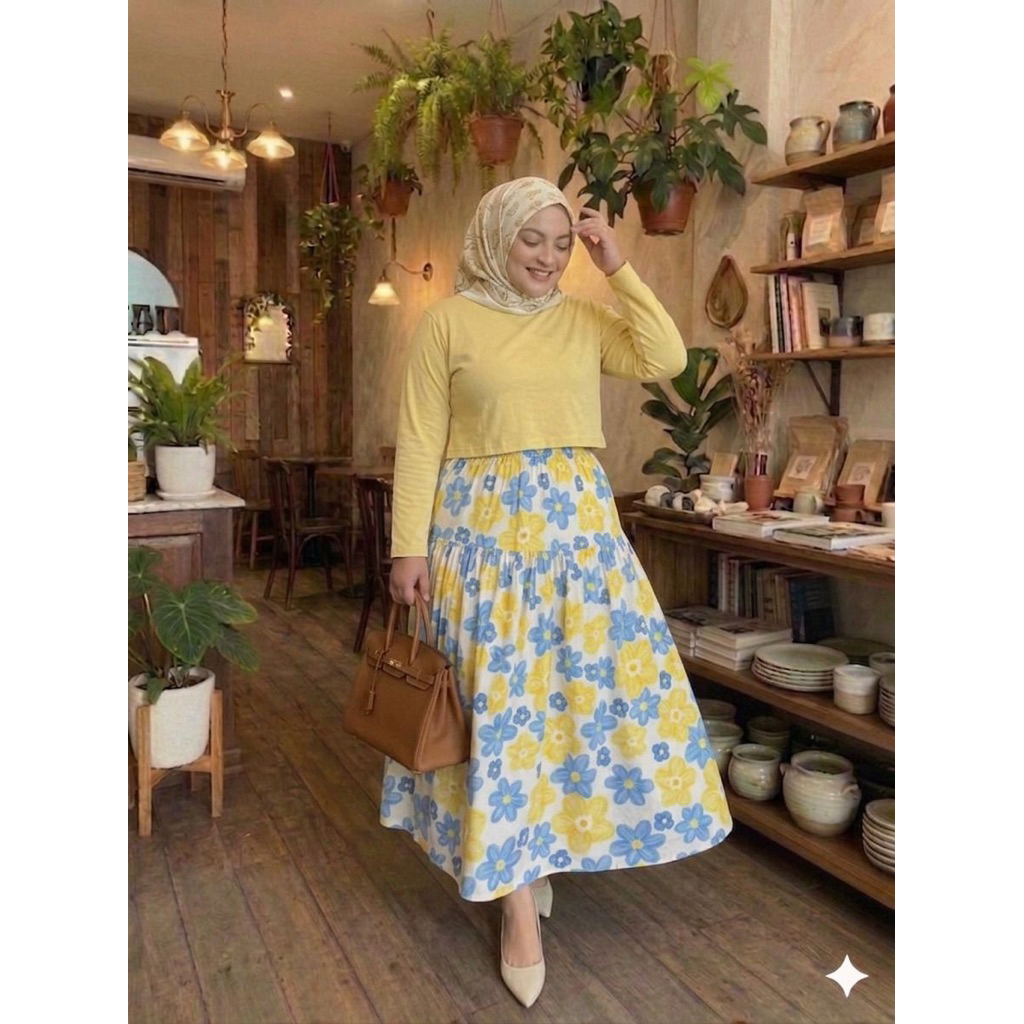 Rok Floral Jumbo Bb sampe 100kg Rok rayon bestseller rayon premium