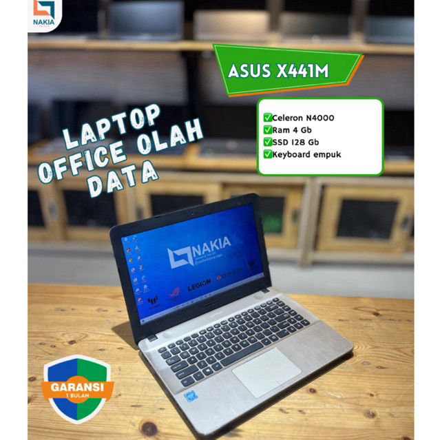 ASUS X441M Intel Celeron N4000 Ram 4 Gb SSD 128 Gb Keyboard empuk