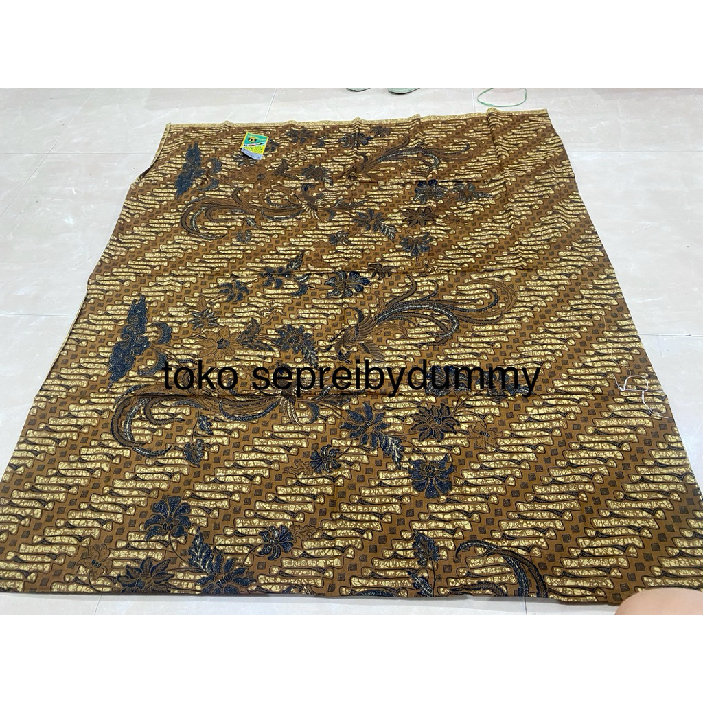 Kain Panjanv Batik merk Tirta Kencana warna cokelat parang kombinasi burung