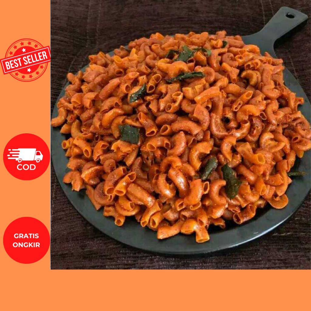 MAKARONI PEDAS 250GR makaroni pedas kriuk makaroni pedas daun jeruk 250gr