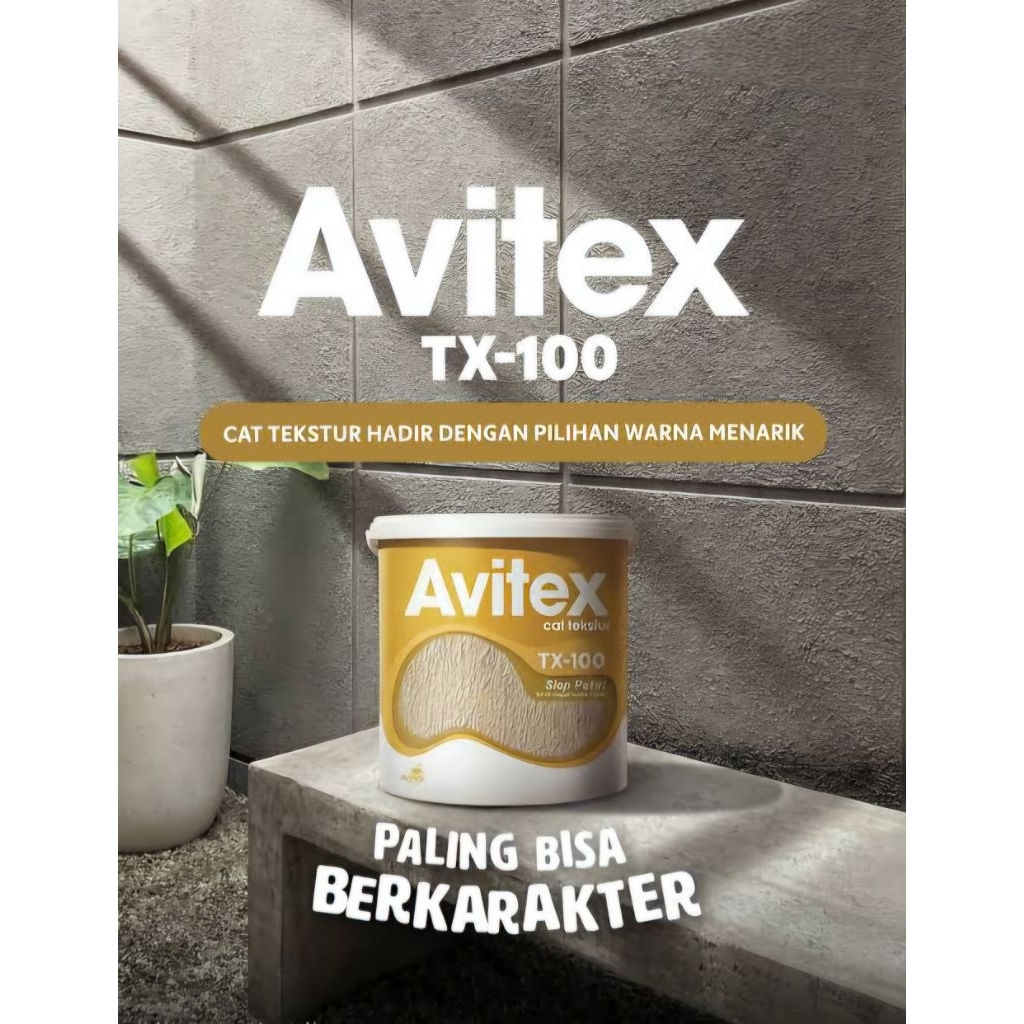 Avitex Tekstur TX-100 Untuk Tembok Luar Dalam Dengan Hasil Tekstur