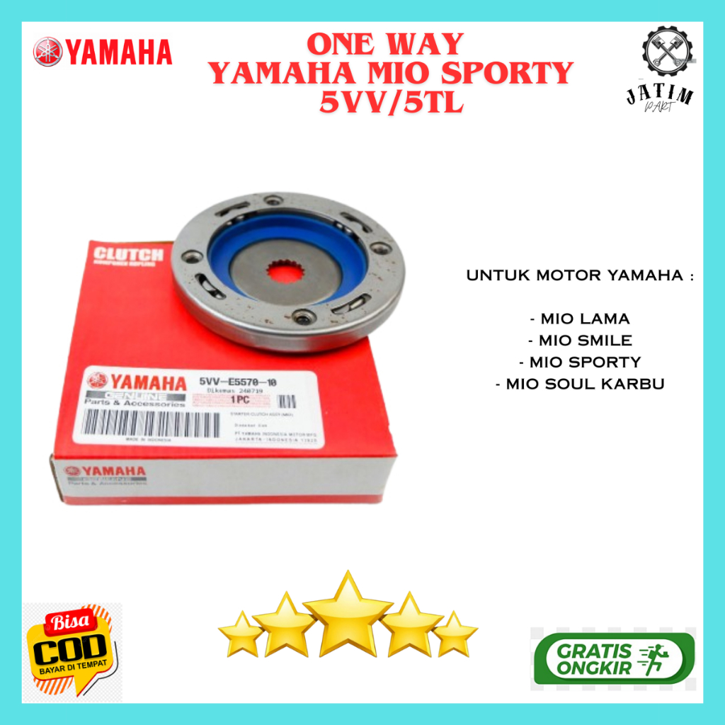 one way mio sporty Ori / Pelor Stater Yamaha Mio Karbu Asli Bawaan Motor - 5TL / 5VV