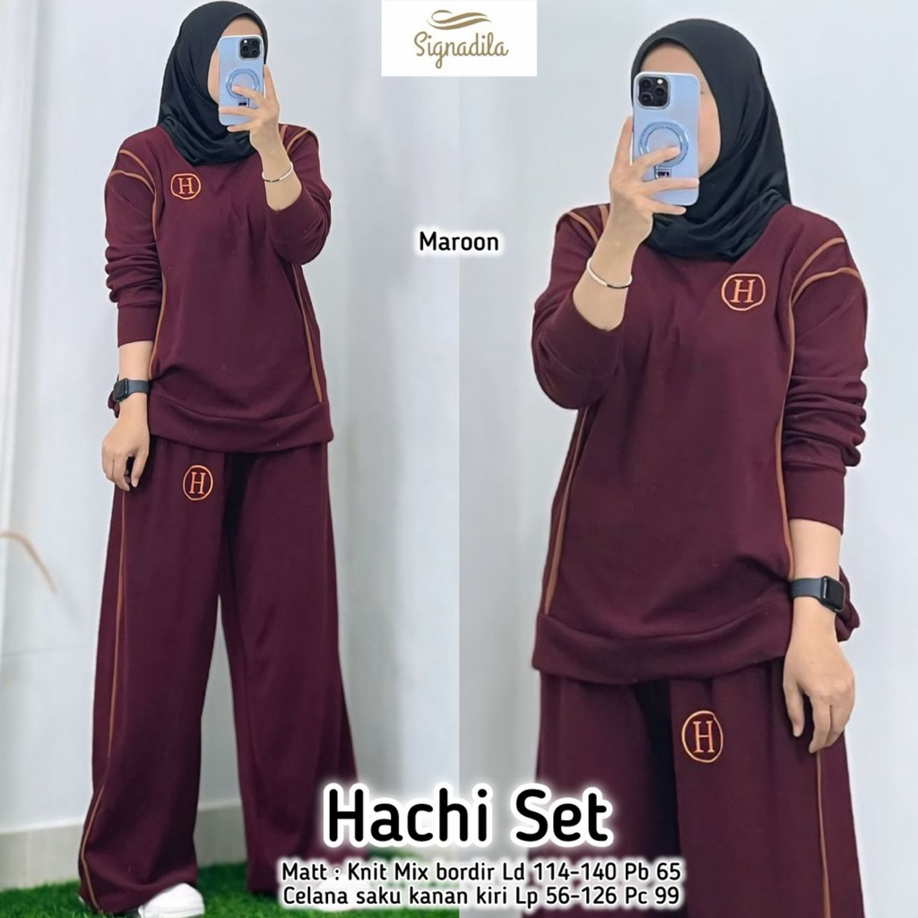 Hachi Set Celana Setelan Wanita by Signadila
