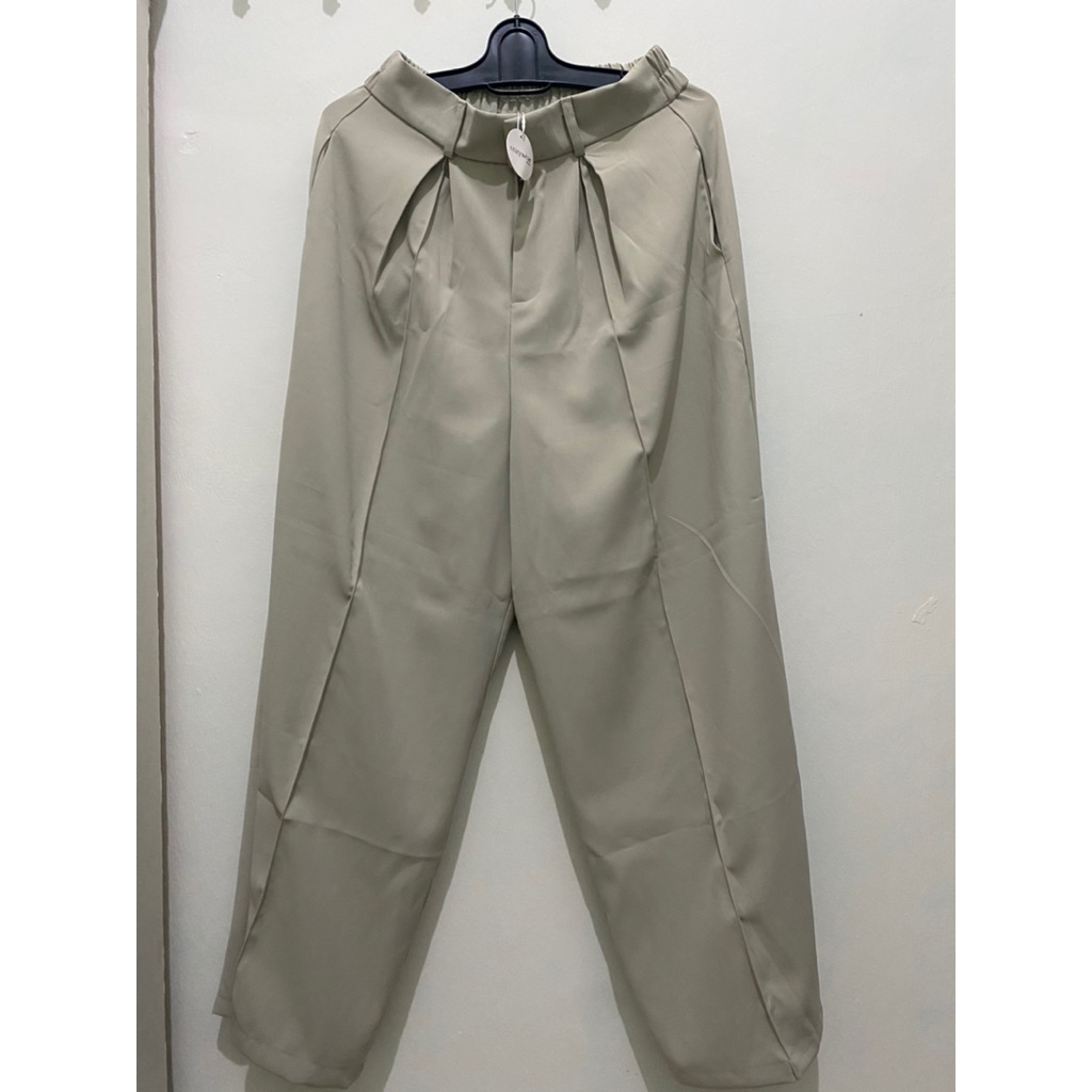 Moona Pants Kulot Cozy Wear (Cream Sage XL)