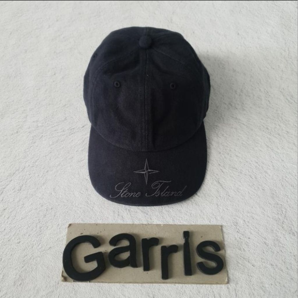 SUPREME X STONE ISLAND TWILL 6 PANEL HAT  FW23BLACK