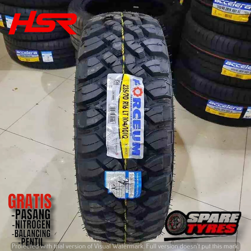 BAN MOBIL HILUX RANGGA MT RING 16 UKURAN 235 70 R16 FORCEUM MT-08 PLUSH