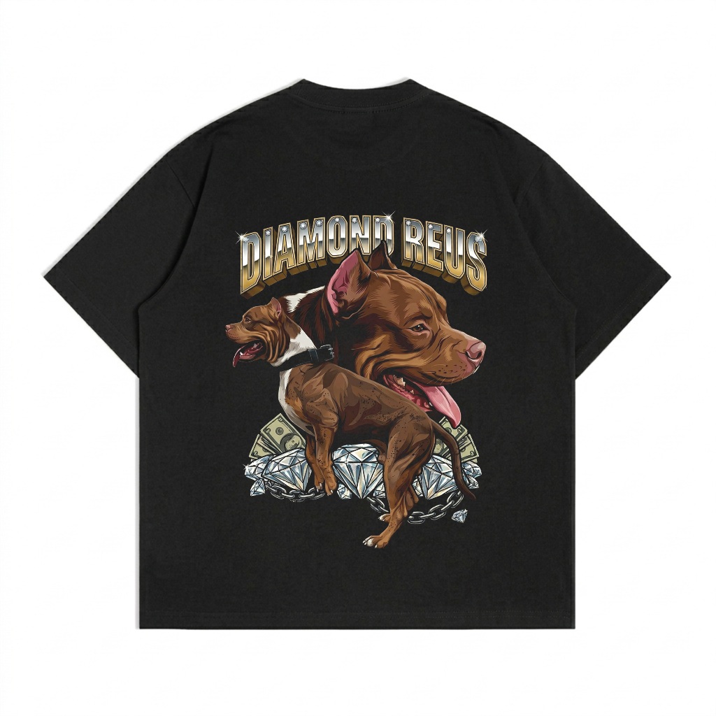 COD FREE ONGKIR. Kaos premium cotton 24'S. AMERICAN PITBULL DIAMOND REUS