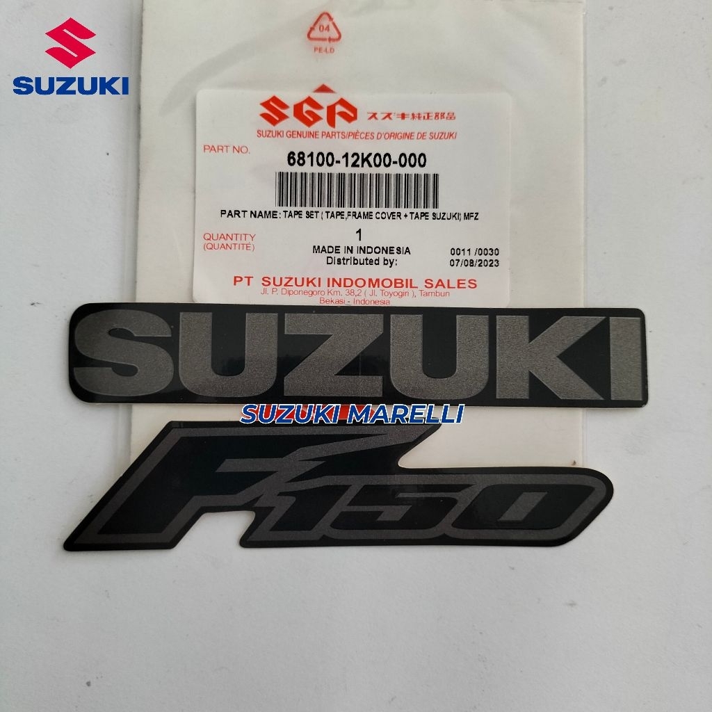 STIKER LOGO STICKER TULISAN SUZUKI F150 SATRIA FU FI BLACK PREDATOR SGP ORIGINAL SGP