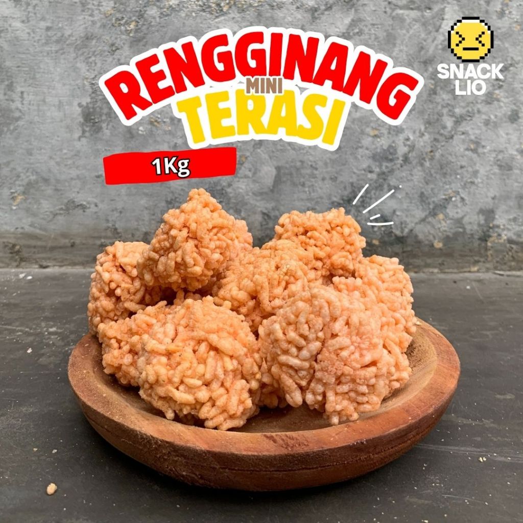 1KG - Rengginang Mini Terasi / Rengginang Terasi Udang / Ranginang Terasi