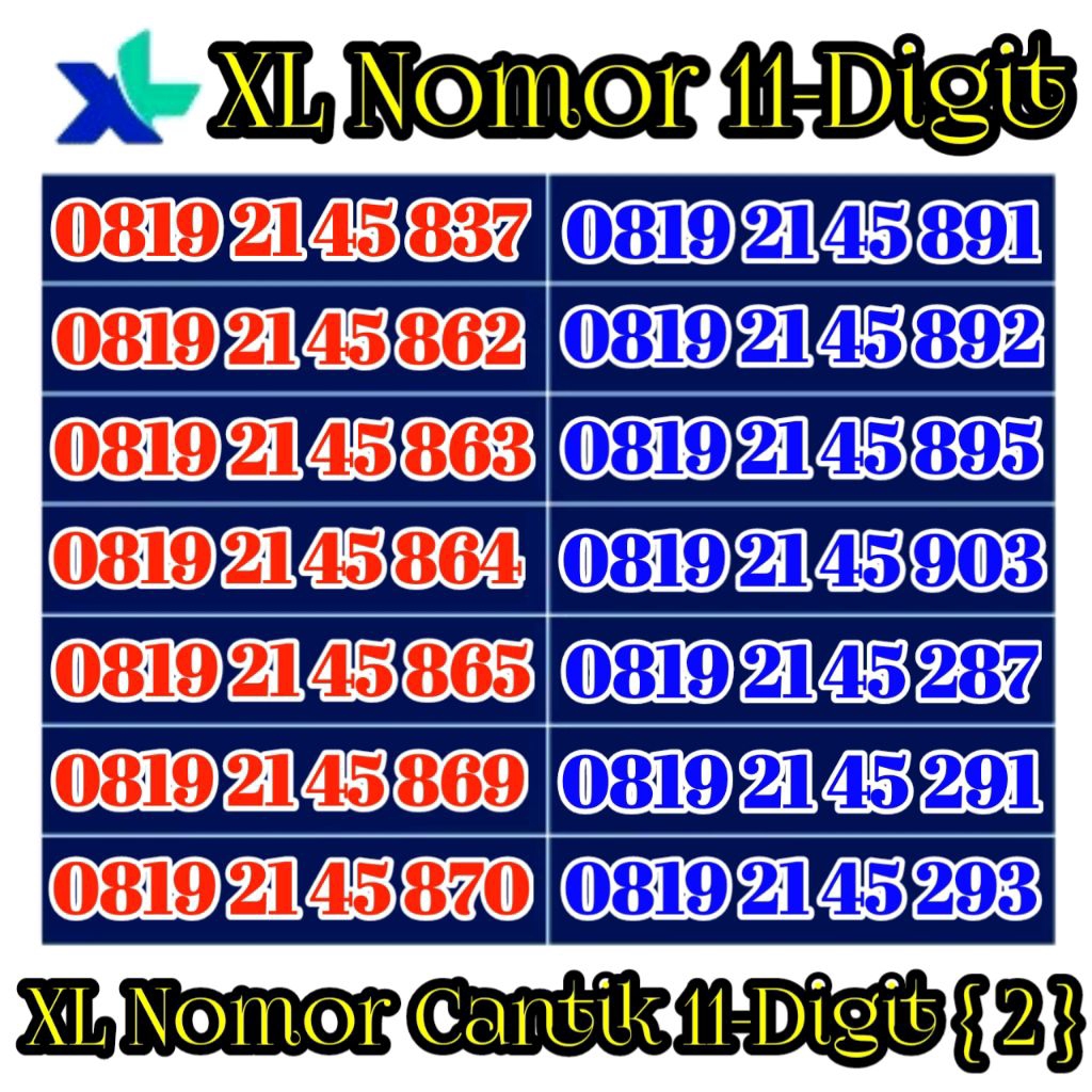 promo perdana XL nomor cantik 11digit(Cek Deskripsi)