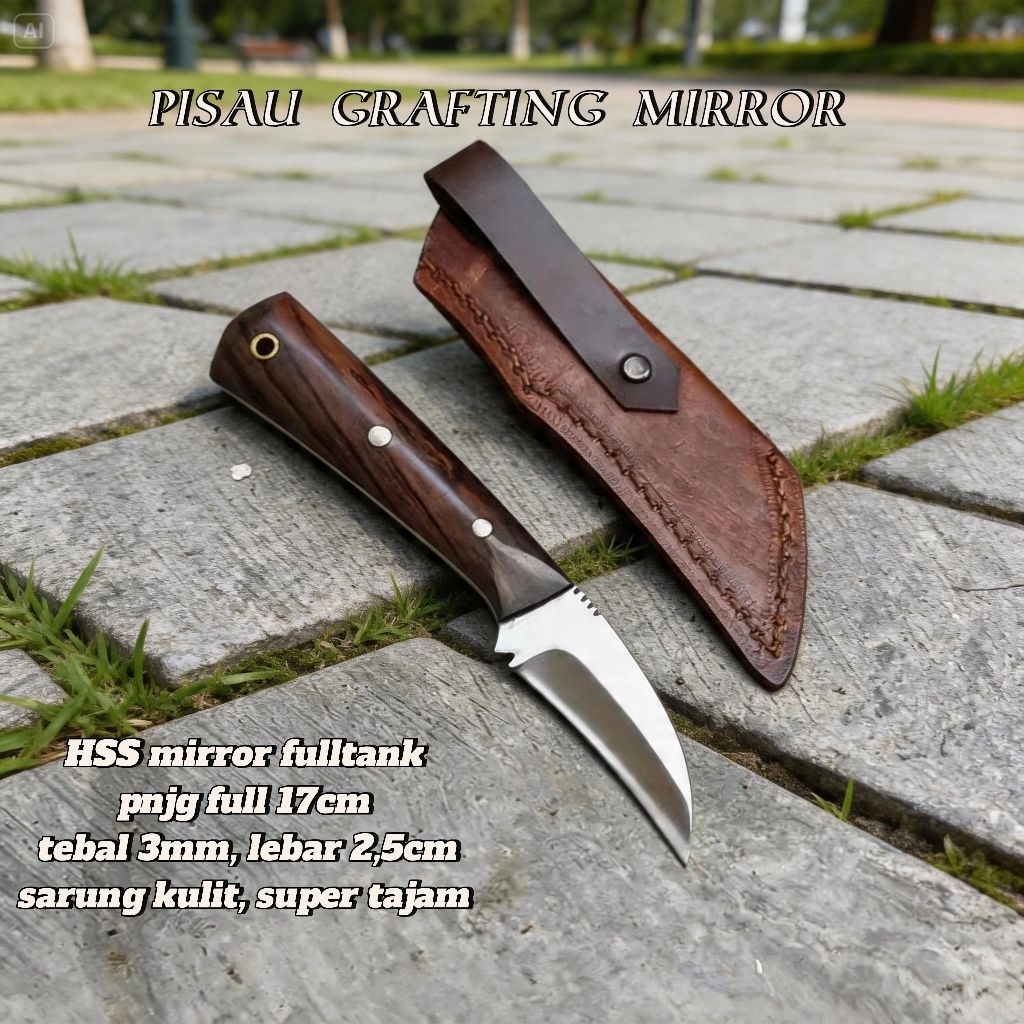 pisau stek mirror polics, pisau grafting super tajam, pisau raut
