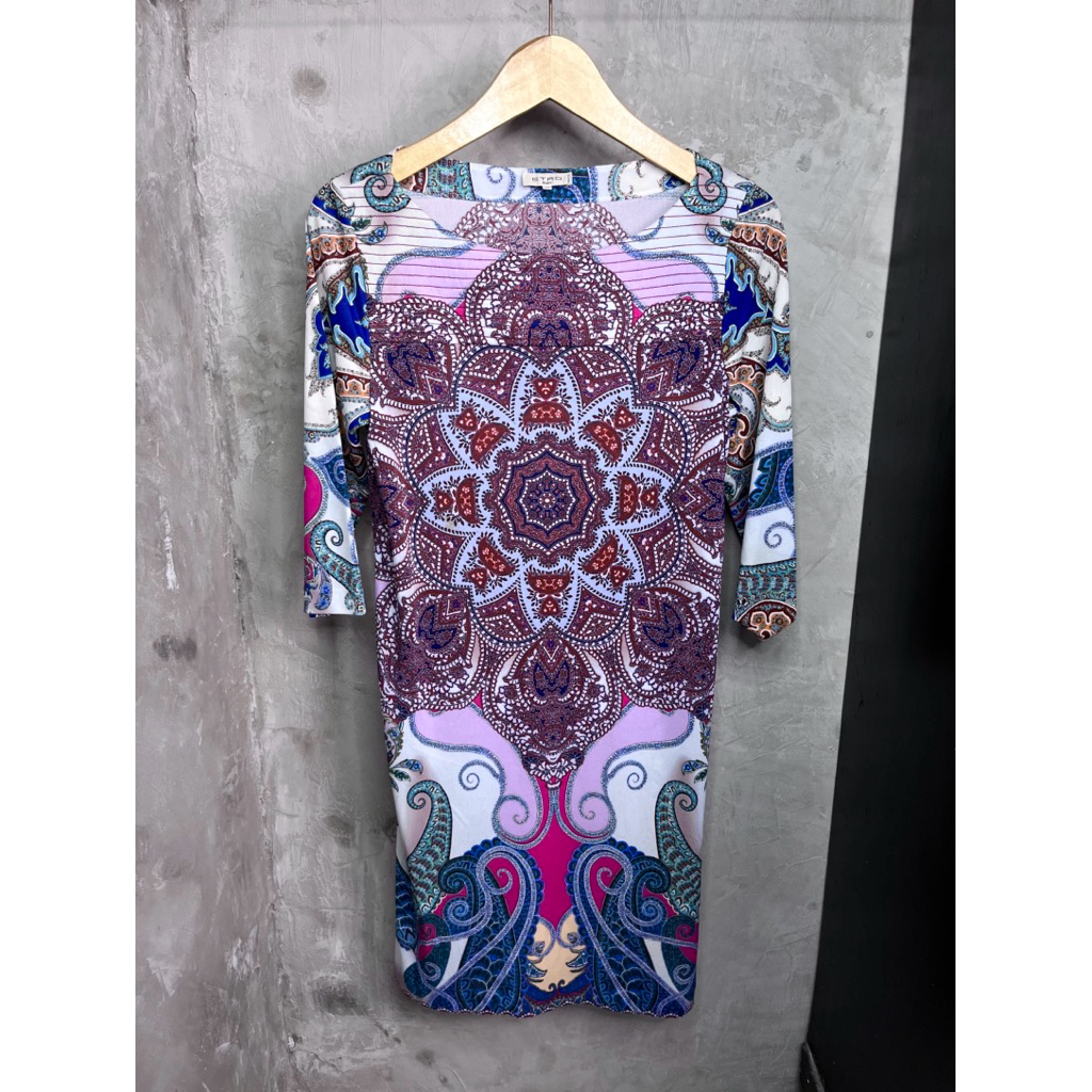 Etro Milano Archive Paisley Mandala Print Sheath Dress