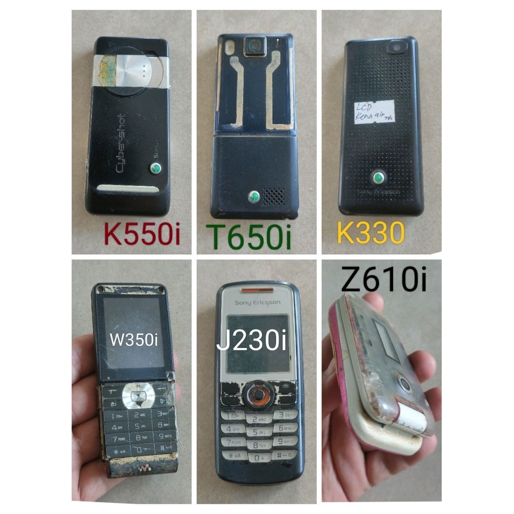 Sony Ericsson W350i K550i T650i J230i K330 Z610i borongan seadanya rusak
