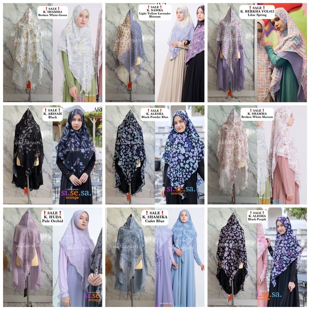 NEW READY KHIMAR SALE SISESA MOTIF harga tag 1.200