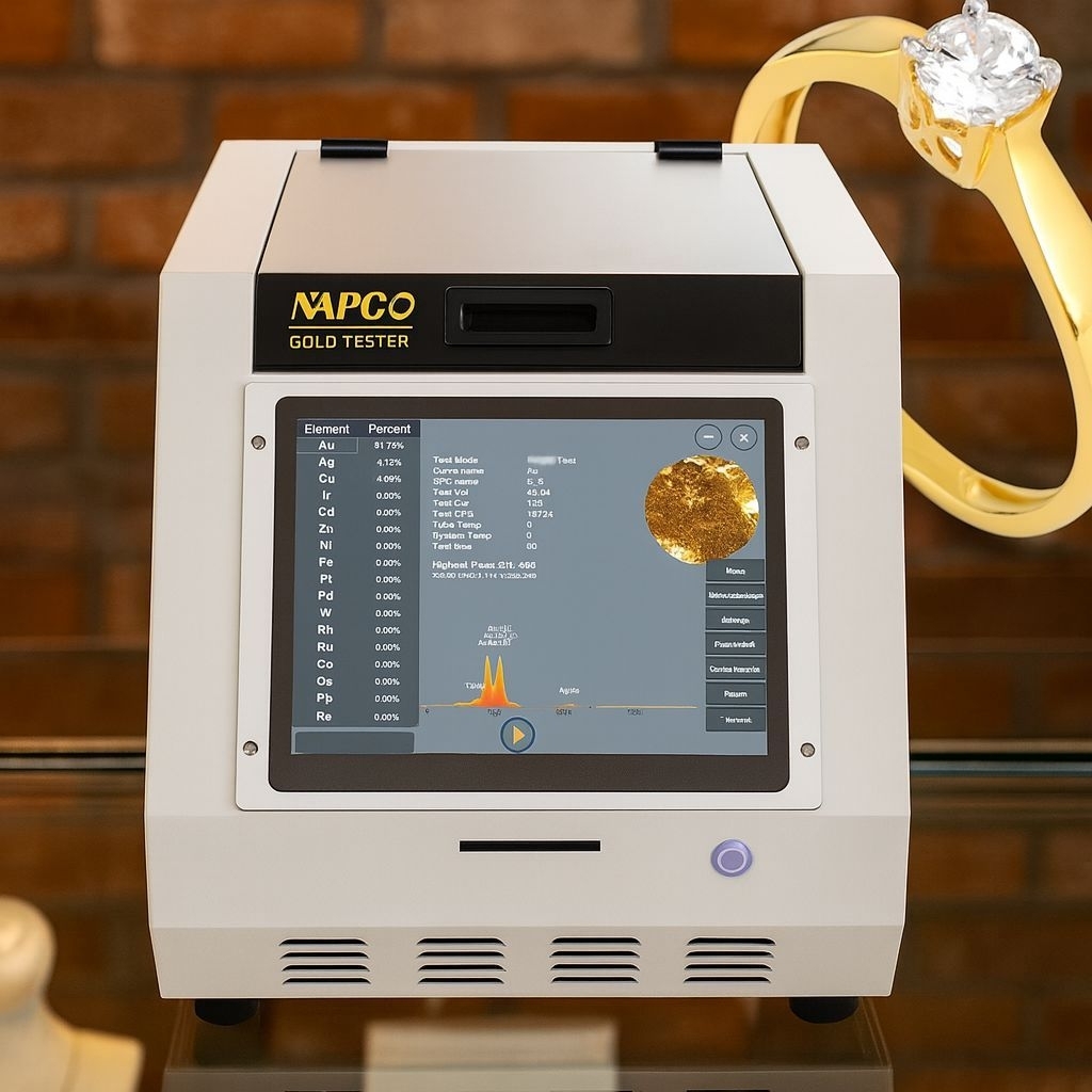 Alat Ukur Kadar Emas Logam Mulia Perhiasan High Precision NAP 8200E XRF Gold Tester Accurate Gold Pu