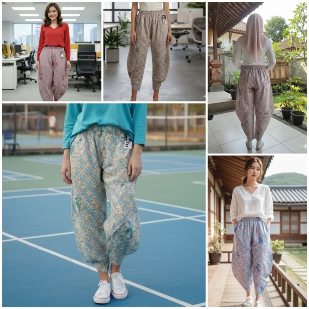 aladin batik viral celana aladin celana batik viral kekinian bahan katun adem