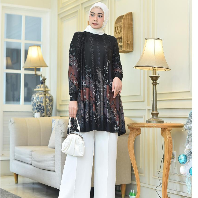 Batik Tunik Wanita Bih Size Jumbo Baju Wanita BAHAN CALVIN JEANS