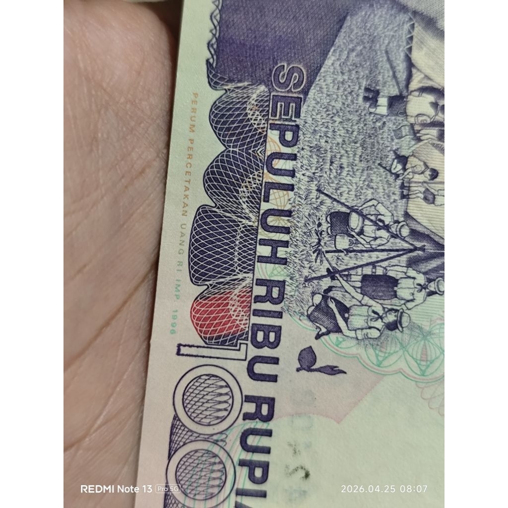 uang kuno 10000 sri sultan hamengkubuwono 1992/1994/1995/1996/1997 ekonomis bagus