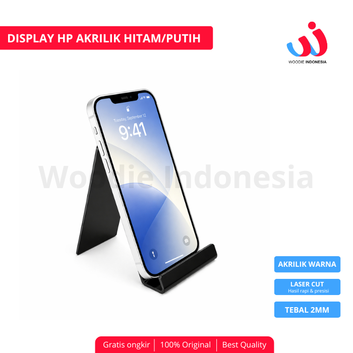 Display Akrilik Stand HP Dudukan Handphone Stand HP Kantor Stand Hp Etalase 2mm