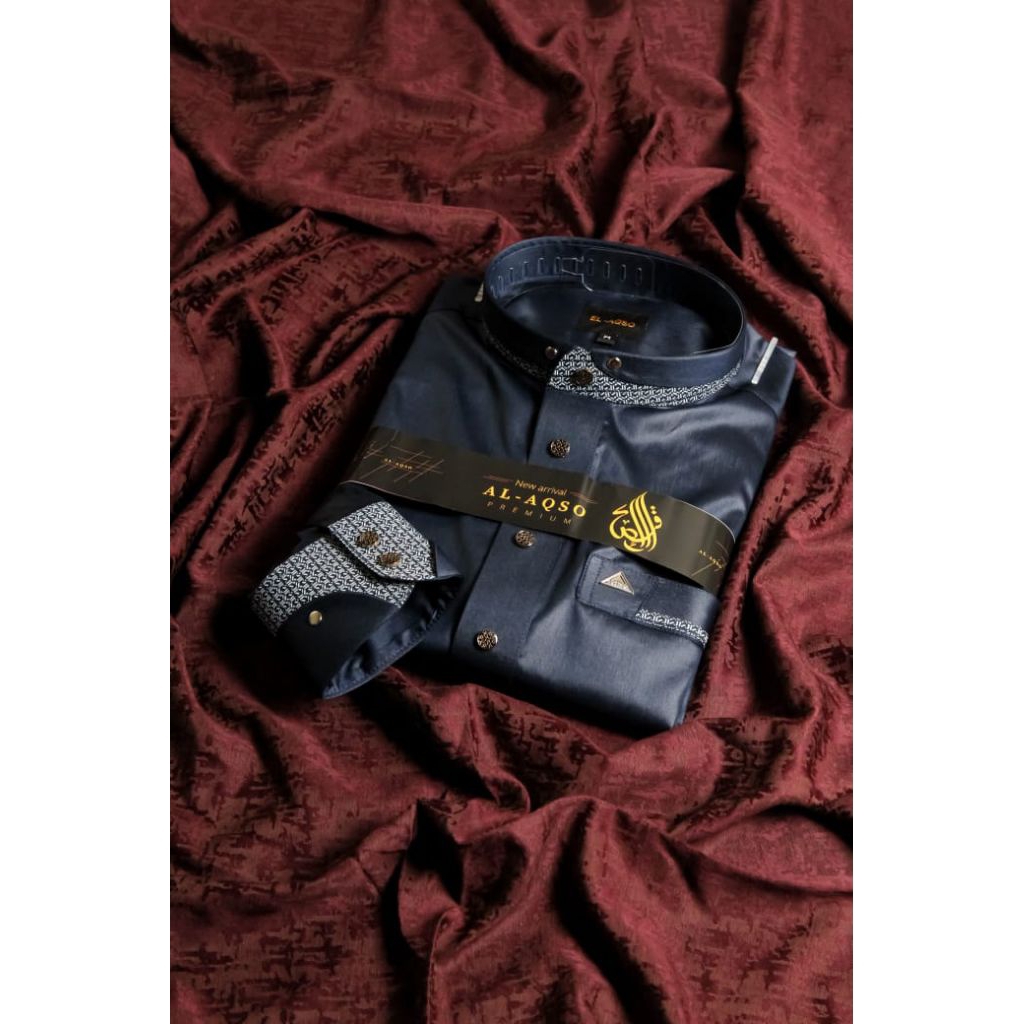 jubah al aqso desain ribath polyester premium manset