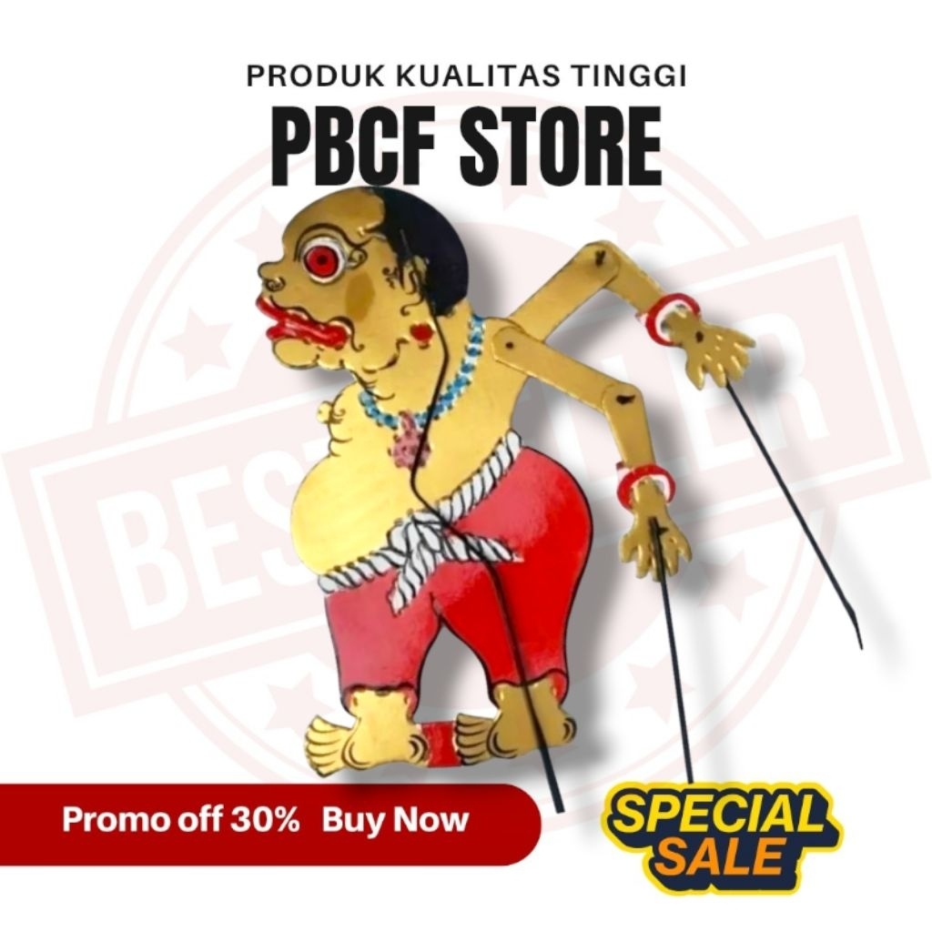 PBCF STORE WAYANG KERTAS BAGONG VERSI KI SENO -+45cm Standar Dalang