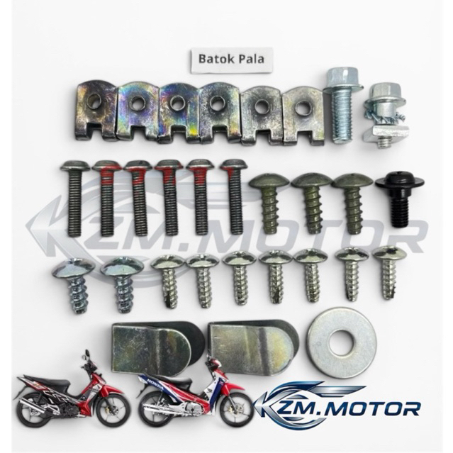 Baut Batok Supra X 125 Batman Full Set