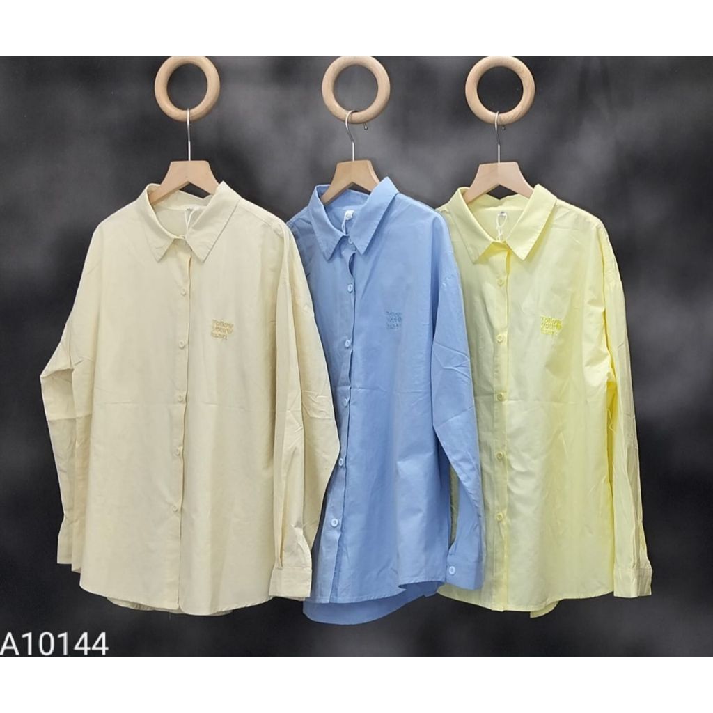 CAVINAOFFICIAL Atasan Kemeja Polos Terbaru Warna Lucu untuk Wanita