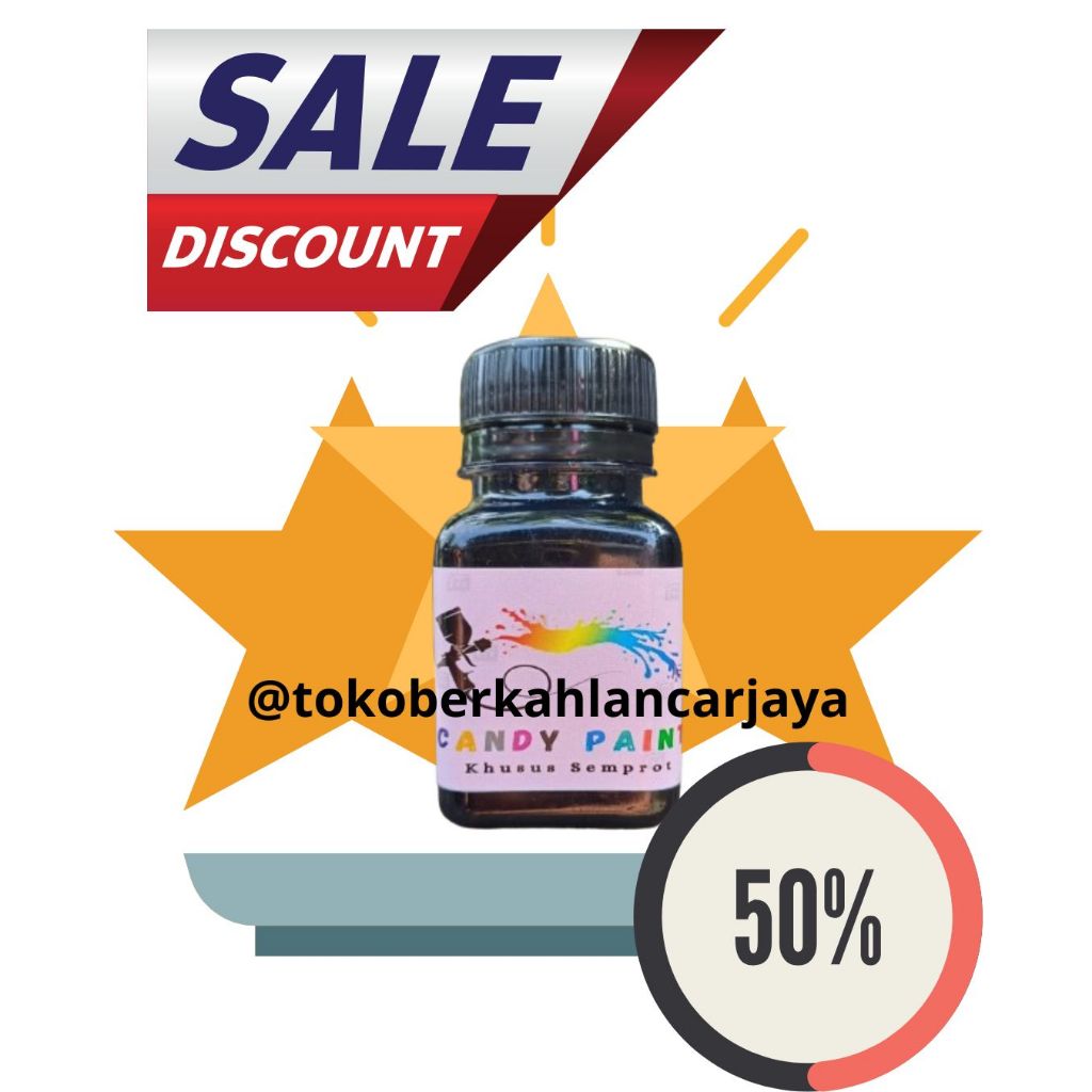 (SEMPROT) 50 ML CHROME CANDY PAINT PEWARNA LOGAM, KACA, BESI,BODY MOTOR CAT CANDY PAINT INSTAN