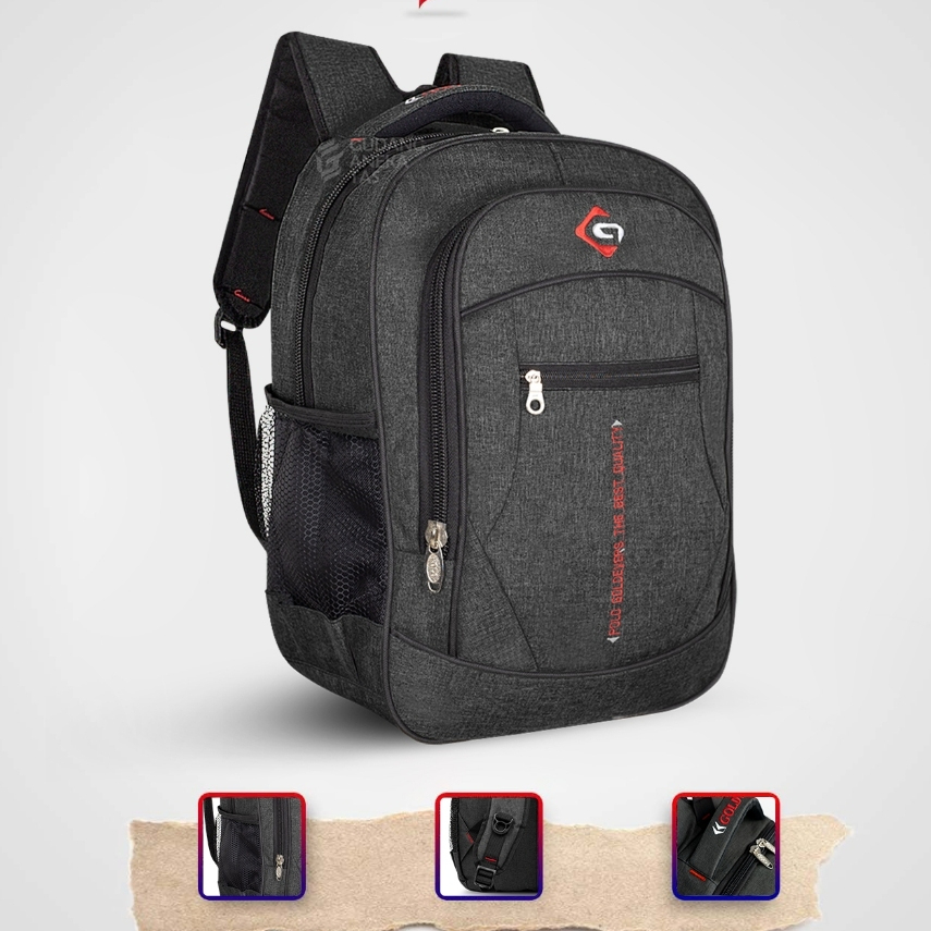 Tas Ransel Sekolah POLO GOLDVERS Backpack Kuliah Laptop Tas Ransel Pria Wanita POLO ORI - KREATIVO