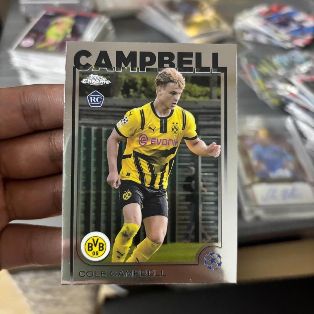 Kartu Bola Campbell RC Topps Chrome Dortmund Original