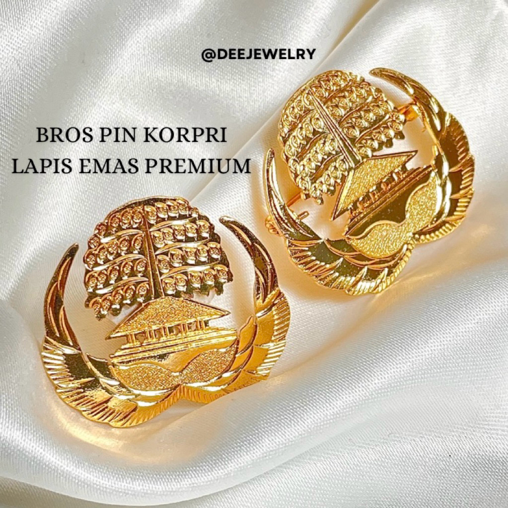 Dee Jewelry - NEW PIN KORPRI Premium Magnet / Peniti Anti Luntur | Lencana ASN Wajib Upacara