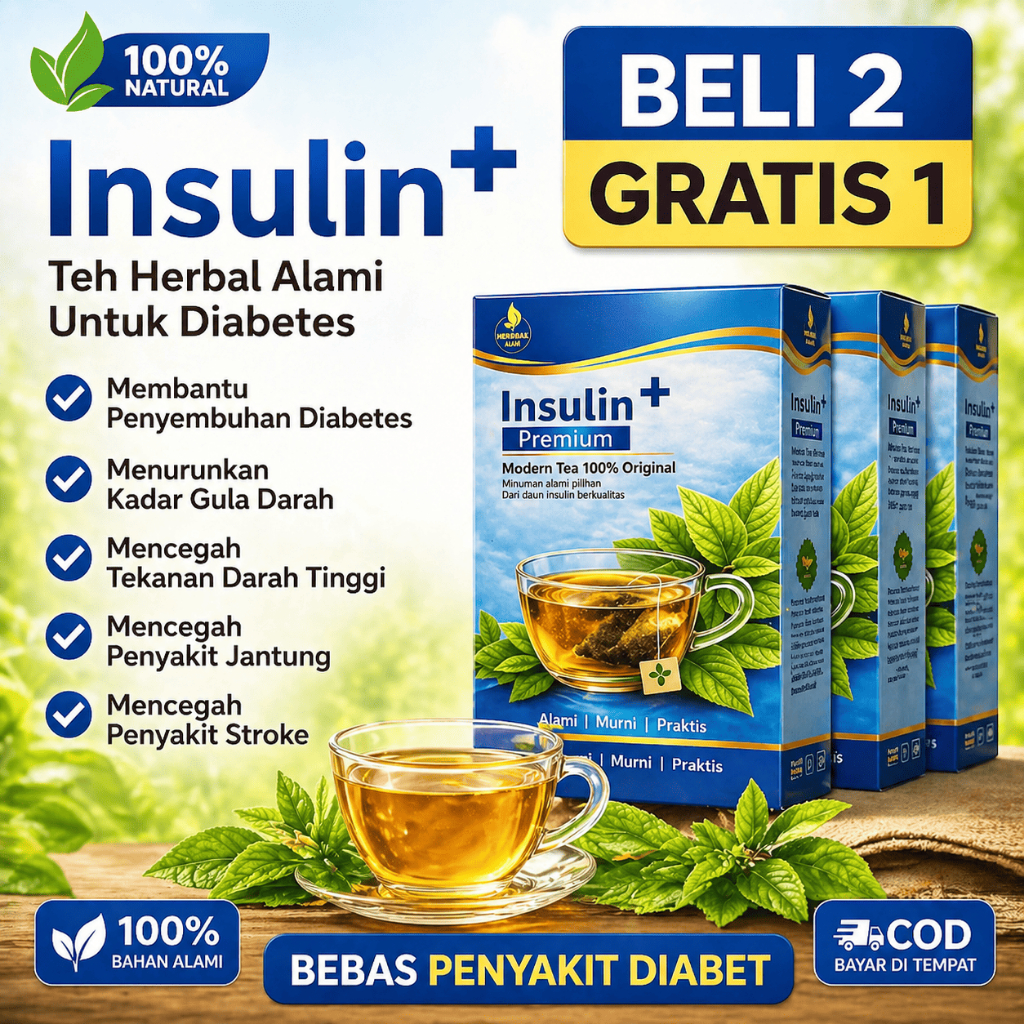 INSULIN+ TEH DAUN INSULIN PREMIUM  TURUNKAN GULA DARAH CEPAT  Herbal Alami Anti Diabetes | Detox Kol