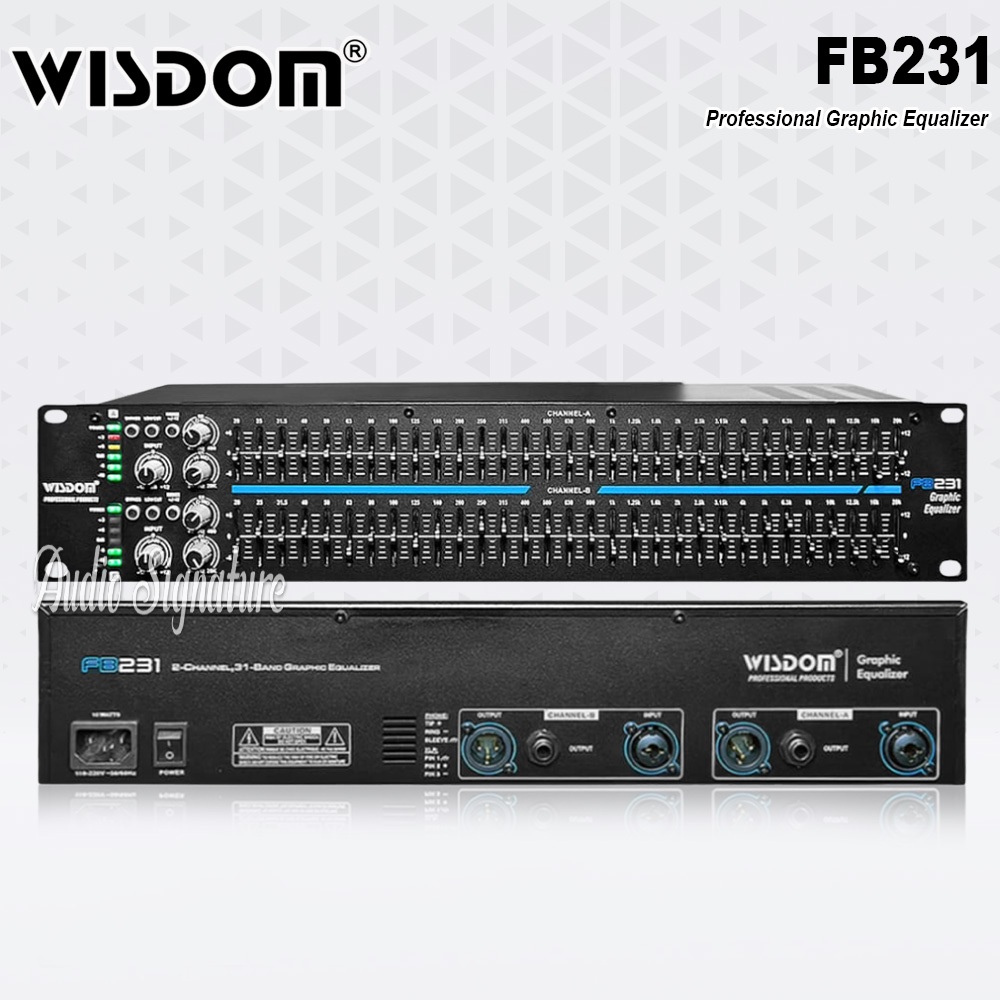 Dual 31 Band Stereo Graphic Equalizer WISDOM FB231 | FB 231 Original