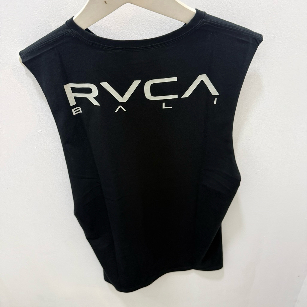 kaos pria rvca original rvca bali muscle tee blak new