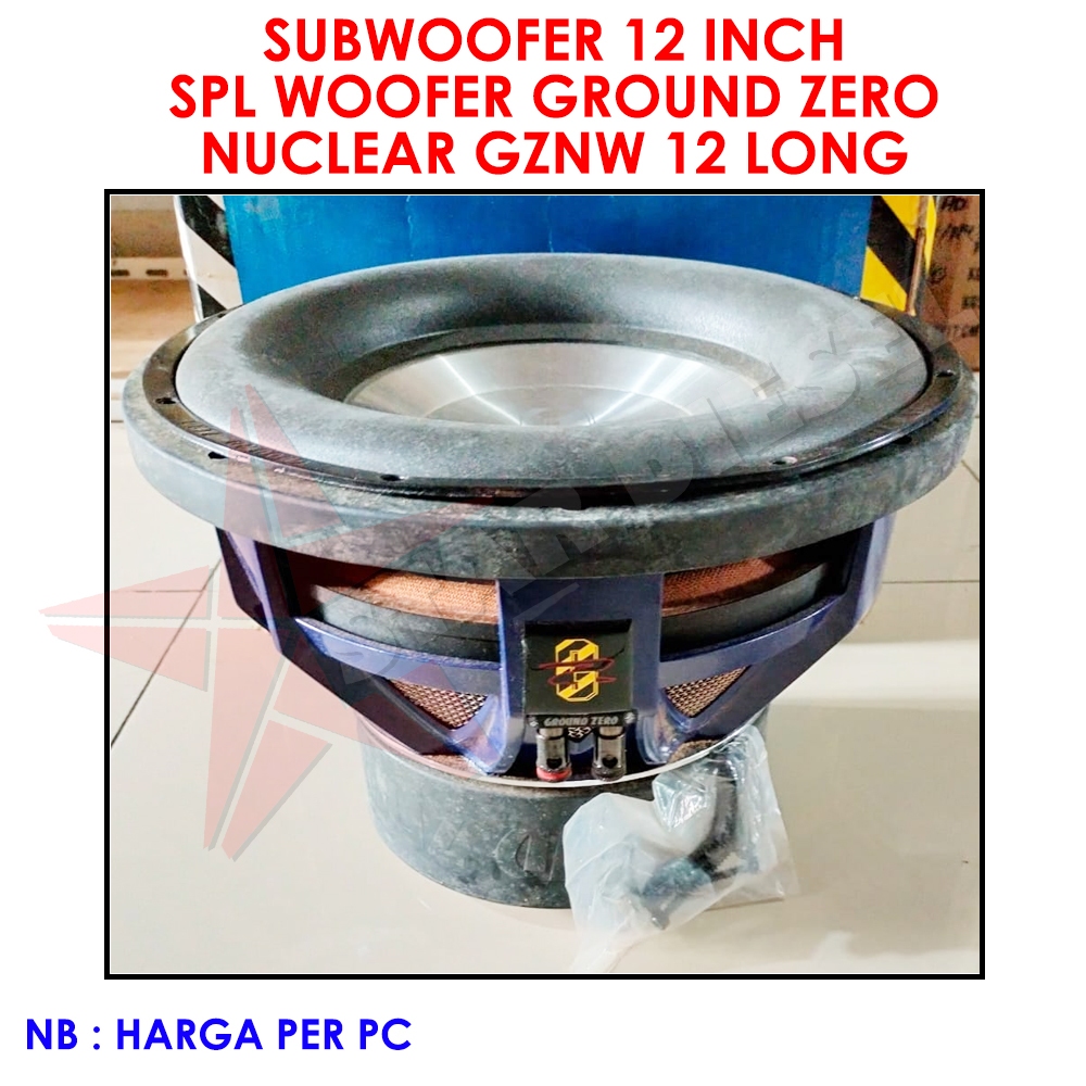 SUBWOOFER 12 INCH SPL WOOFER GROUND ZERO NUCLEAR GZNW 12 LONG