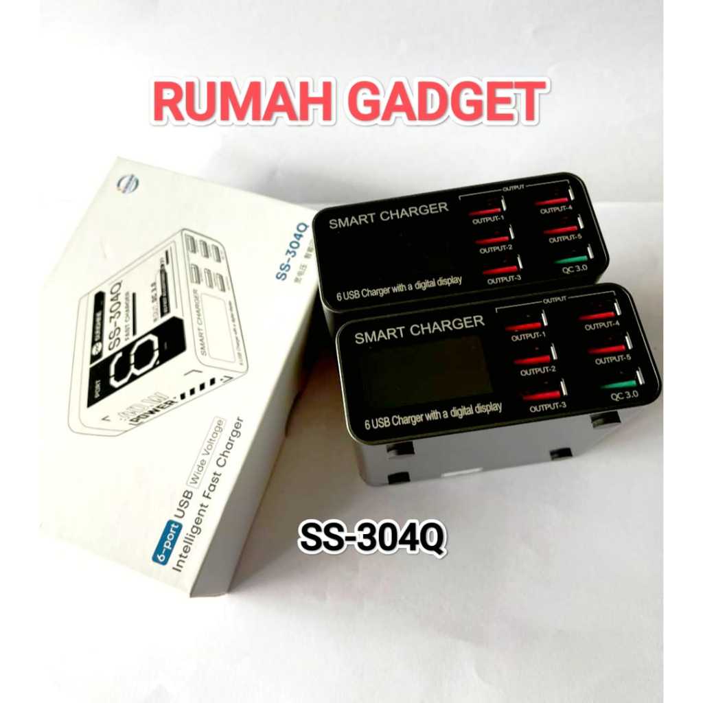 ADAPTOR USB CHARGER SUNSHINE SS-304Q 6 PORT DIGITAL