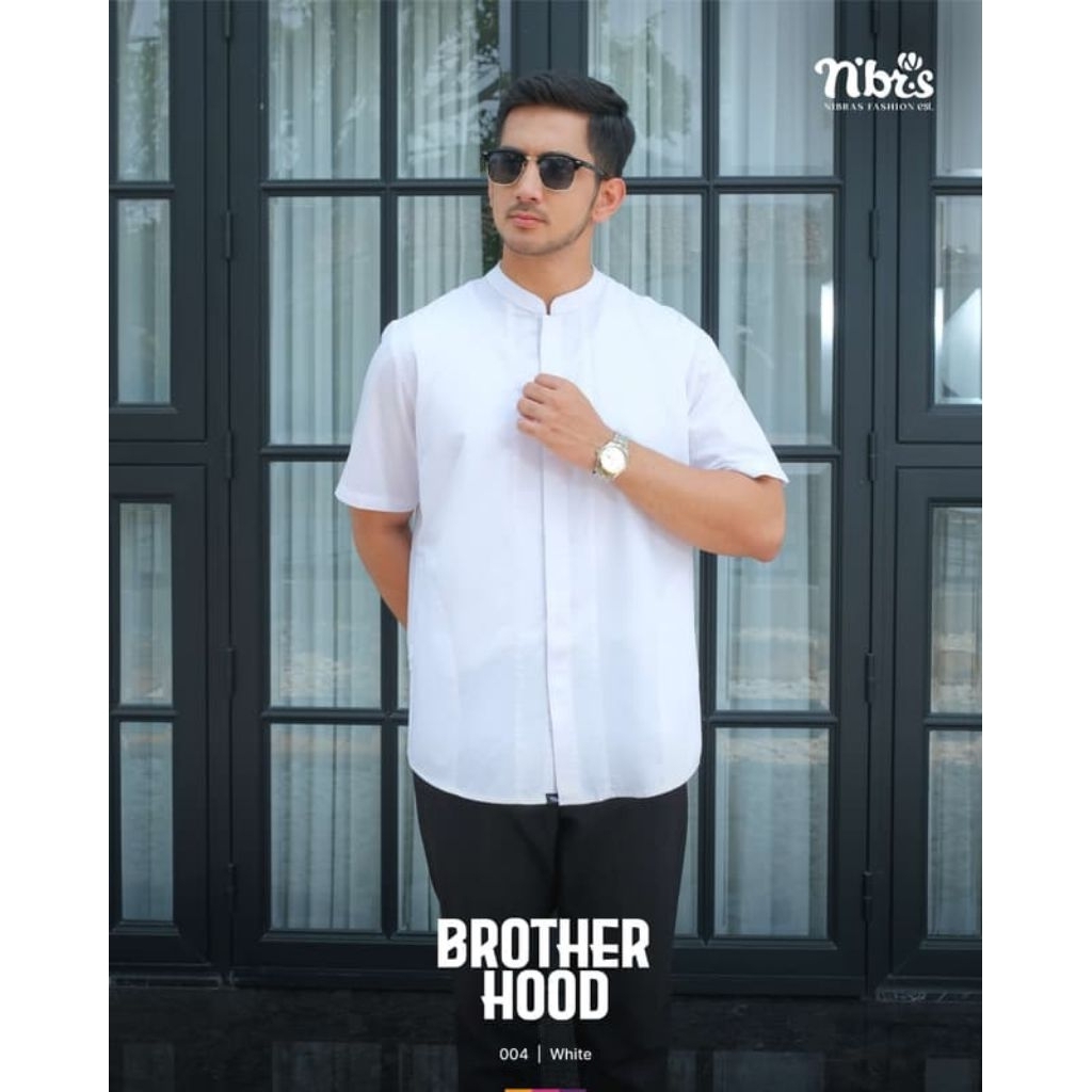 Nbrs || Koko Putih Lengan Pendek Nibras Brother Hood 004