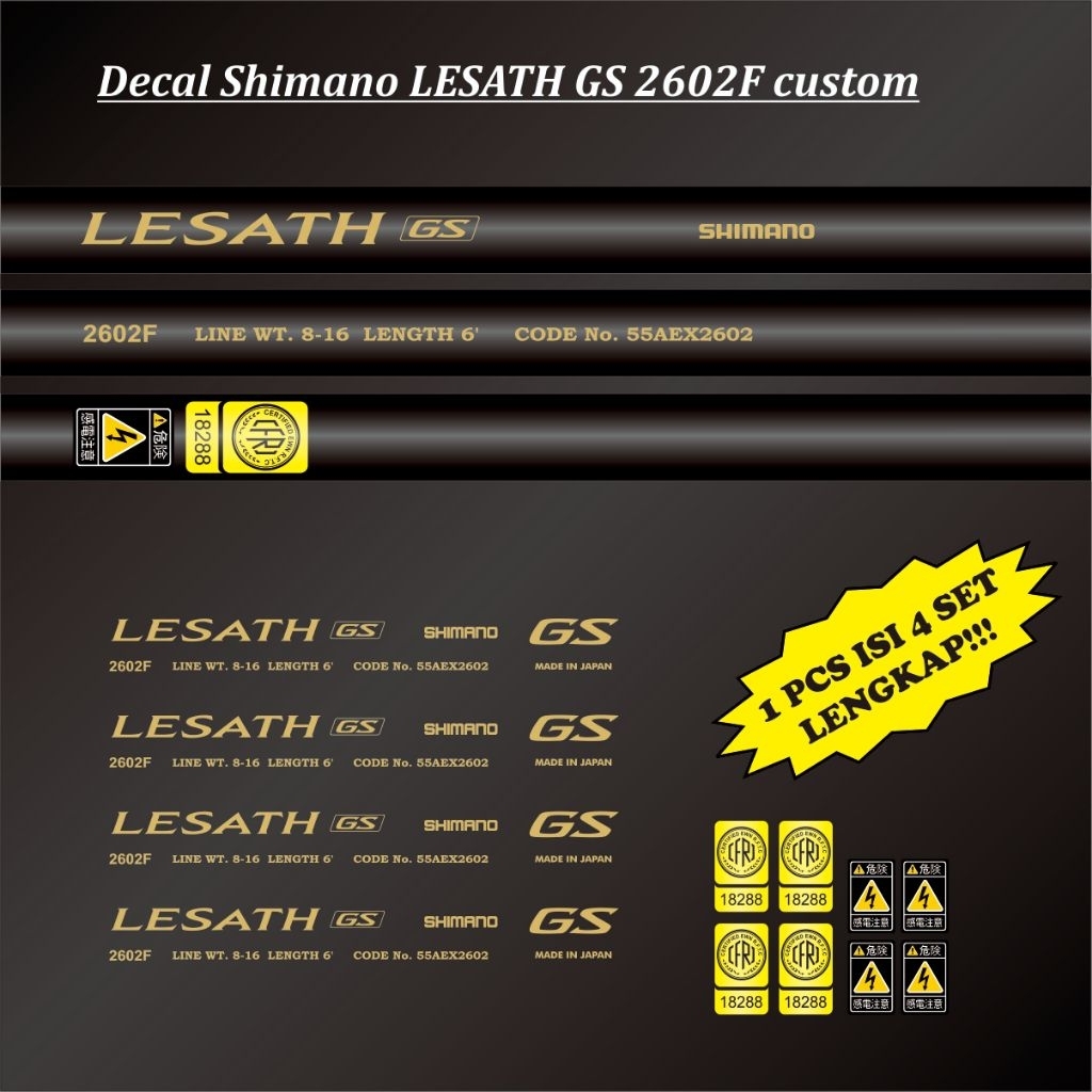 Decal Shimano LESATH GS 2602F custom