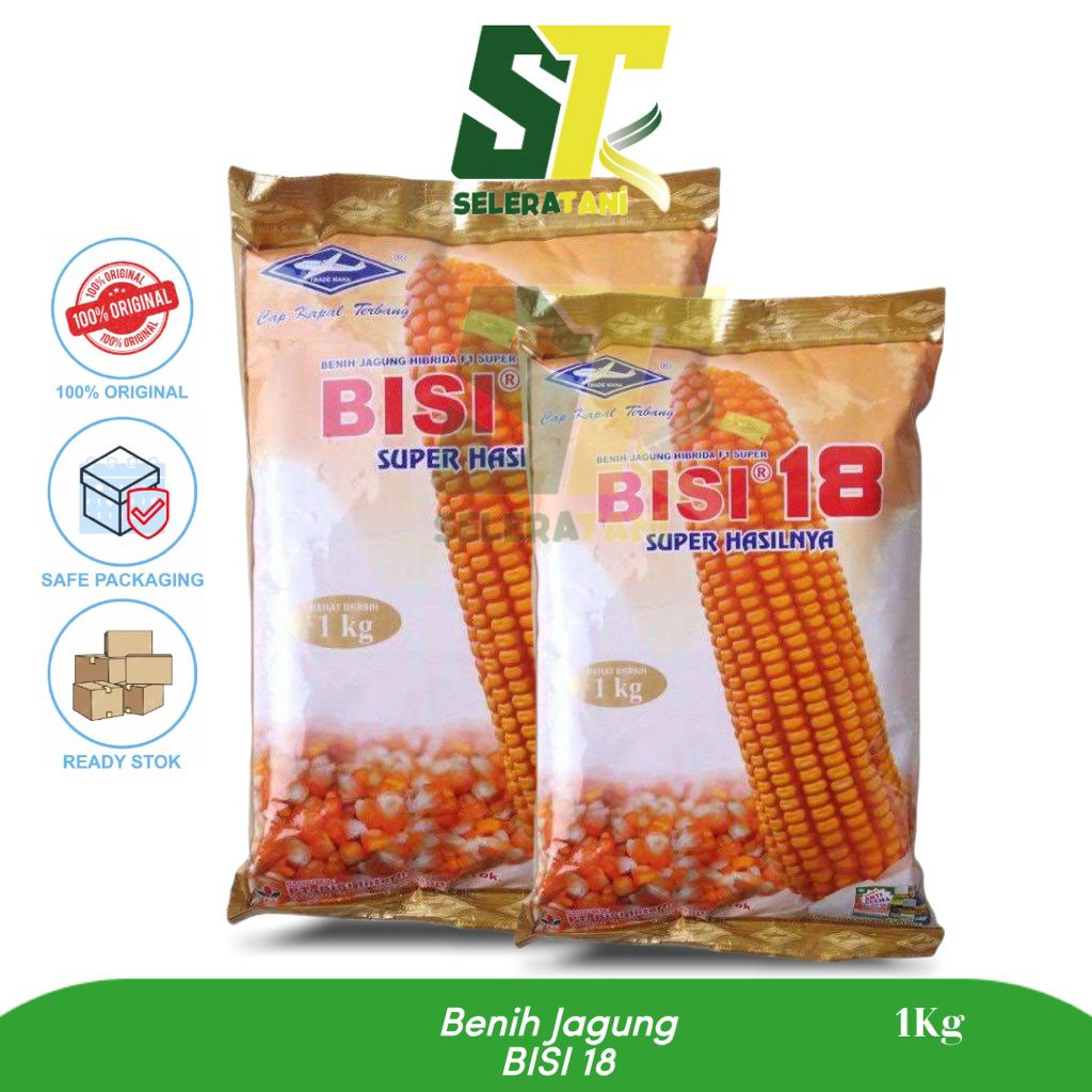 Seleratani ~ Biji Jagung Hibrida Bisi 18 1kg - Tahan Bulai, Umur Panen 100-125 Hari