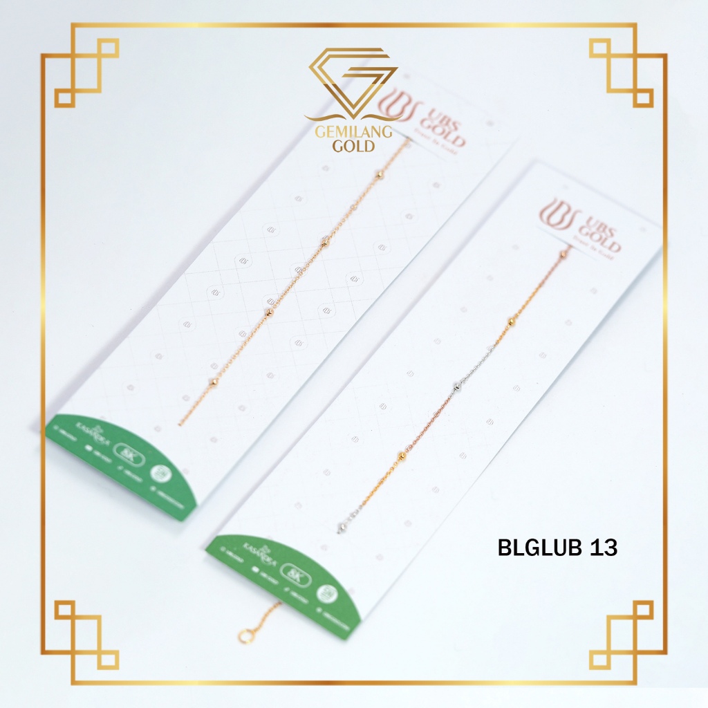 GELANG EMAS JEDAR UBS GOLD KADAR 8K (375) BLGLUB 13 - TOKO EMAS GEMILANG GOLD ID