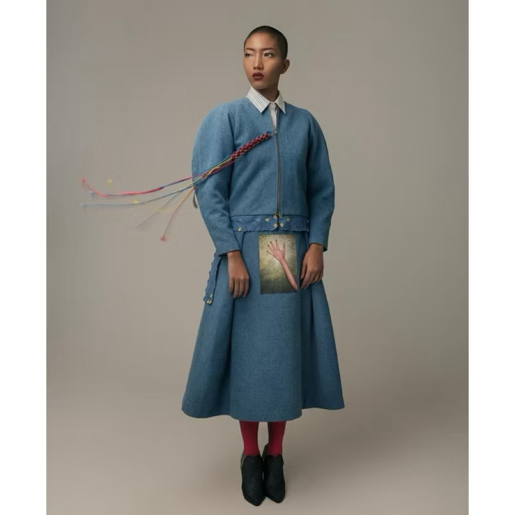 PATRICK OWEN - BLUE DENIM RABA SKIRT