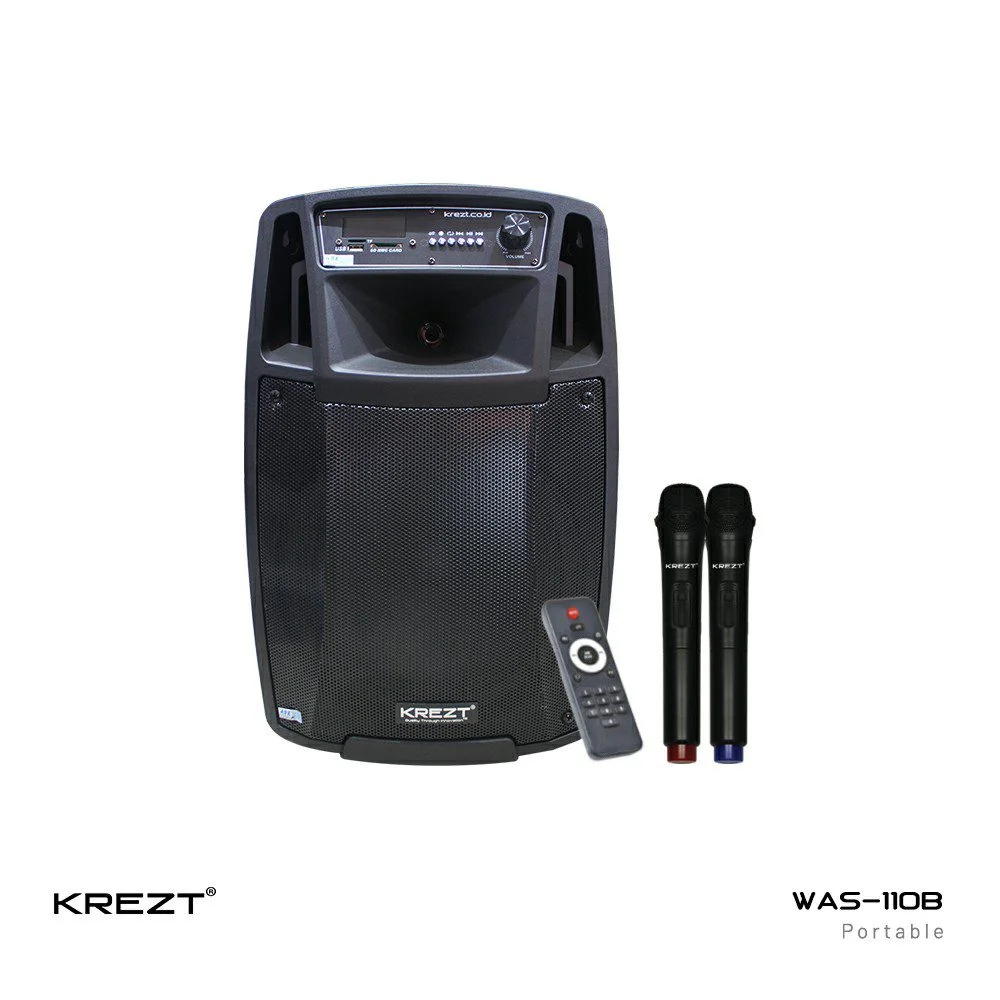 Speaker Portable 10 Inch KREZT WAS-110B