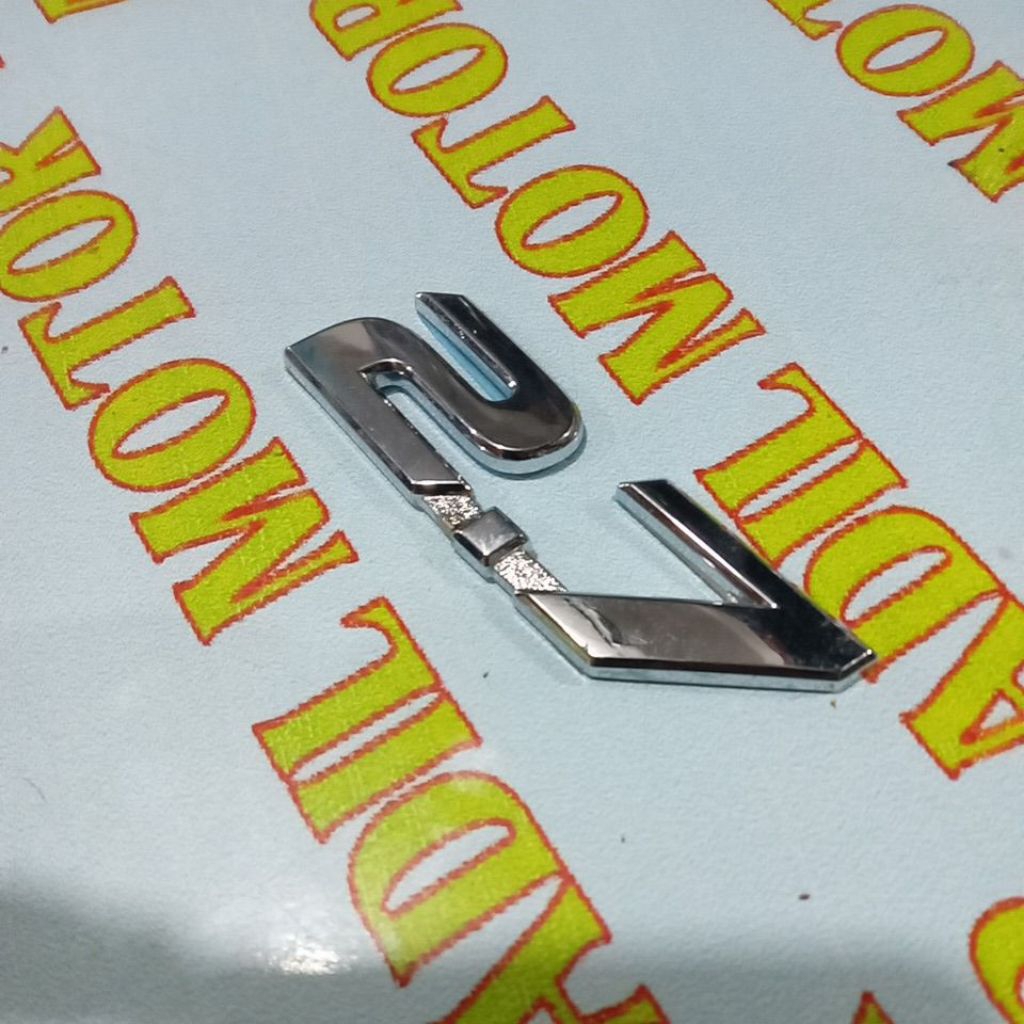 Emblem Tulisan 2.7 original silver