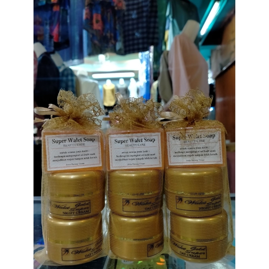 1PAKET CREAM WALET + SABUN GLOWING SUPER ORIGINAL CREAM WALET