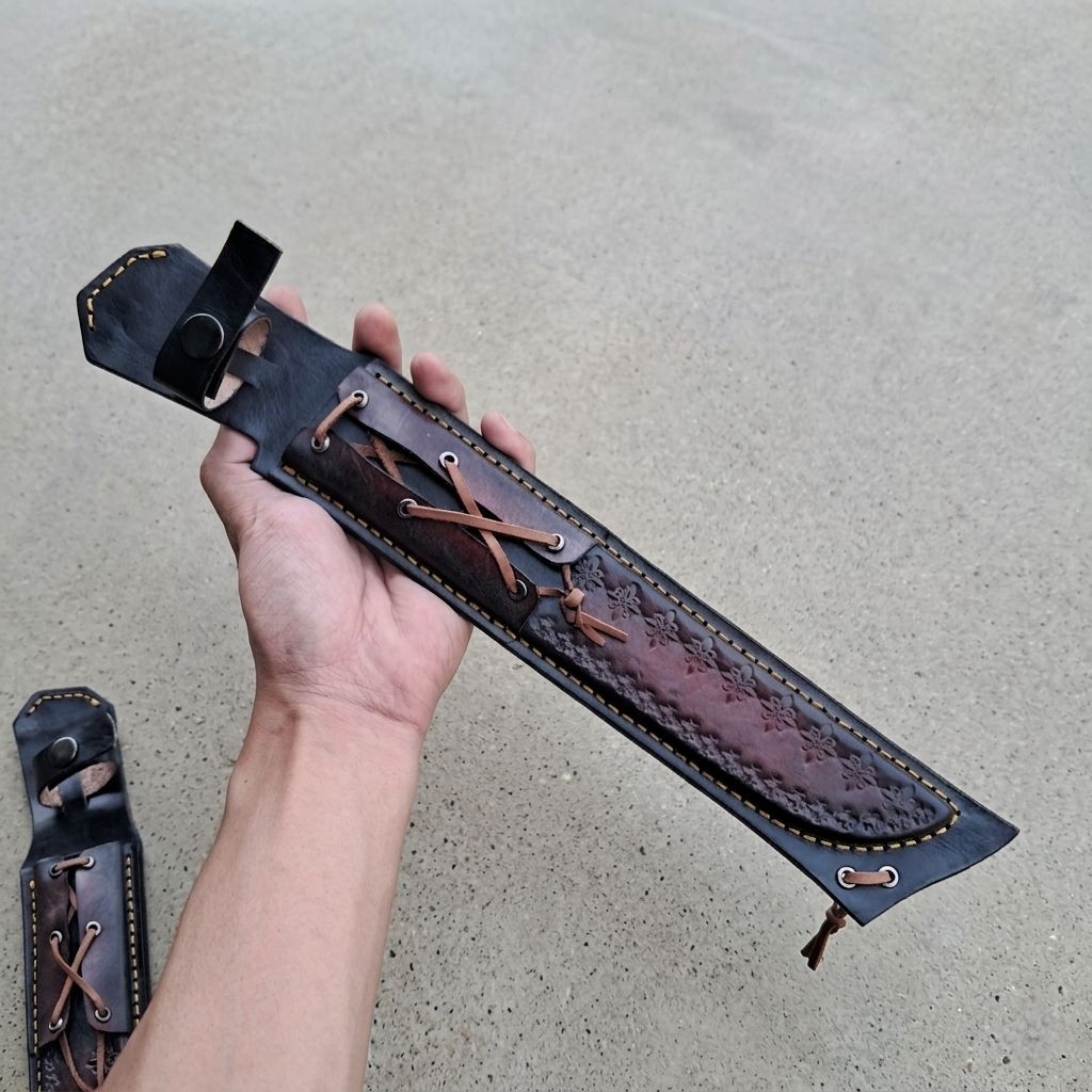 SARUNG KULIT PISAU UKURAN 15-20CM KULIT ASLI
