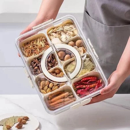 Kotak Kulkas Sekat Transparan Food Container Simpan Buah Sayur Rapi
