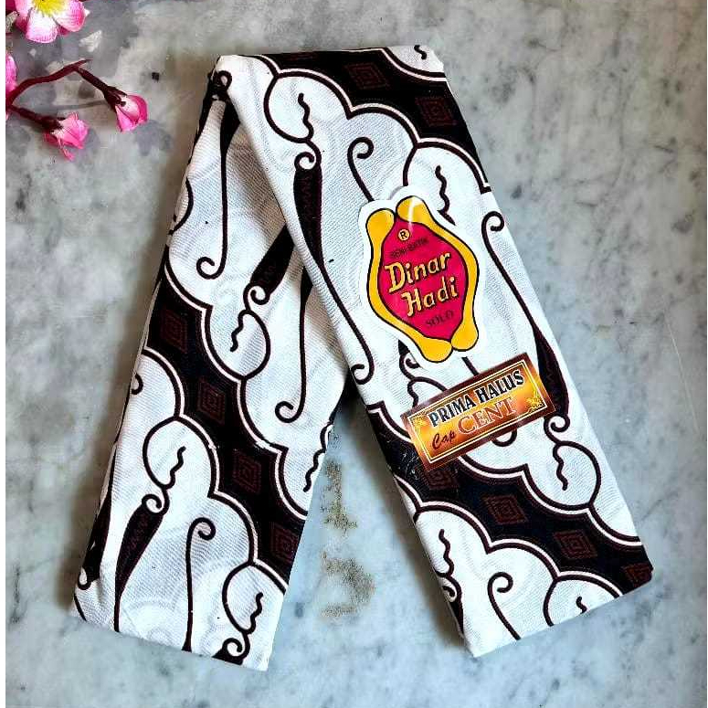 Kain Jarik Batik Premium  Motif Bladak Warna Putih Kain Batik Putih